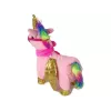 LEAN TOYS Mascotte cavallo interattivo rosa ali dorate musica