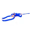 LEAN TOYS Mascotte peluche scimmia con neonato, blu 90 cm