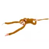 LEAN TOYS Mascotte peluche scimmia con neonato, marrone chiaro 90 cm