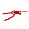 LEAN TOYS Mascotte peluche scimmia con cucciolo, rosso 70 cm
