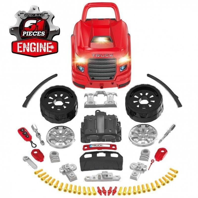 LEAN TOYS Set meccanico, camion da smontare, attrezzi da officina