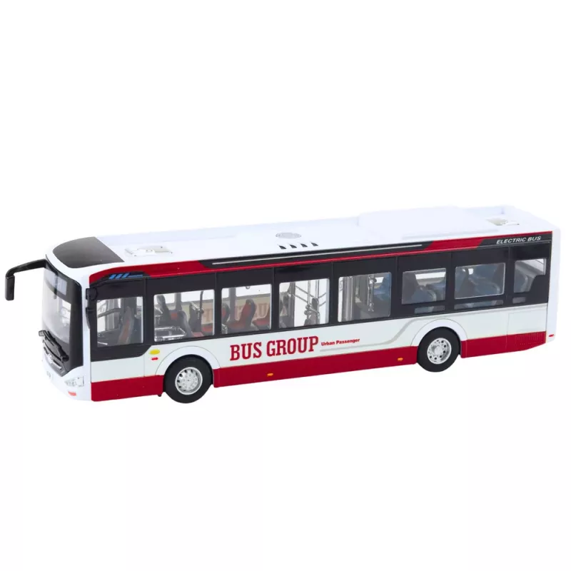 LEAN TOYS Autobus urbano in metallo con suoni e luci 1:42
