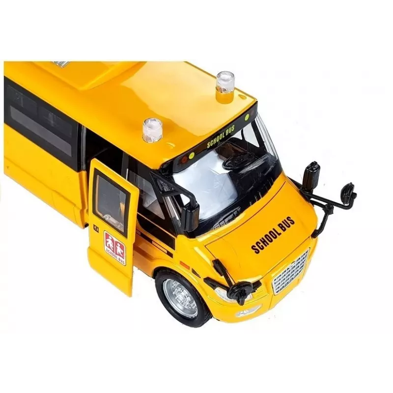 LEAN TOYS Scuolabus in metallo con frizione modello pressofuso