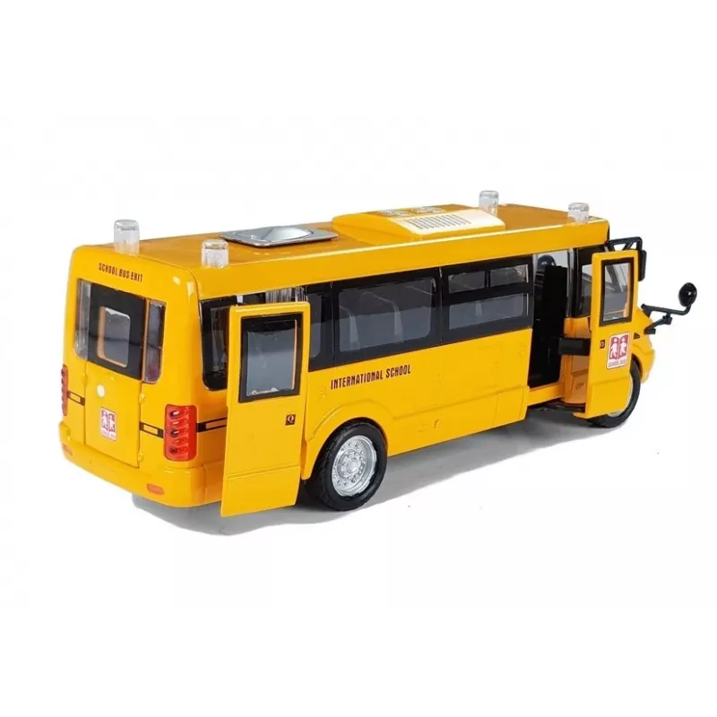 LEAN TOYS Scuolabus in metallo con frizione modello pressofuso