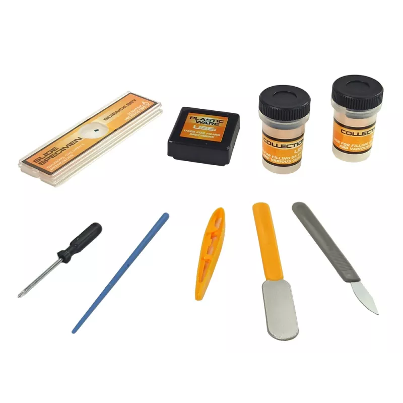 LEAN TOYS Microscopio per scienziato set didattico giallo 100x 400x 1200x