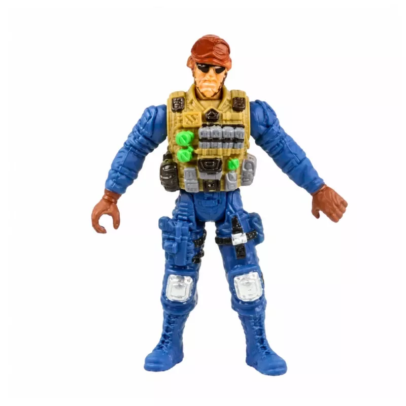 LEAN TOYS Aereo da combattimento militare con soldatino, lanciarazzi, luci e suoni