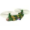 LEAN TOYS Elicottero militare con grandi pale, luci e suono moro