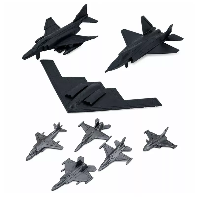LEAN TOYS Set militare soldati veicoli navi jet da combattimento base 54 pezzi