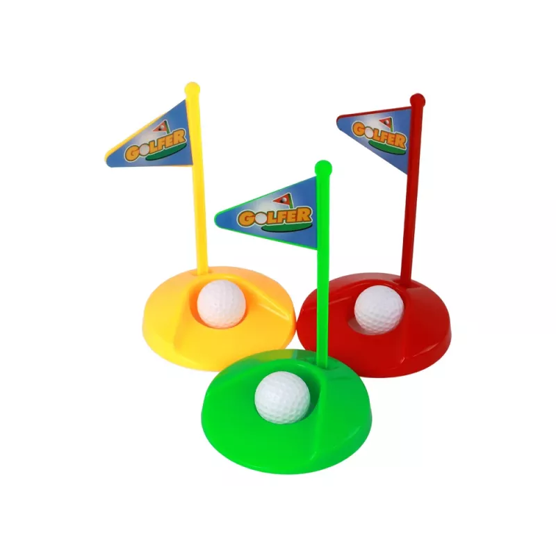 LEAN TOYS Set mini golf per bambini, mazze, 12 pezzi