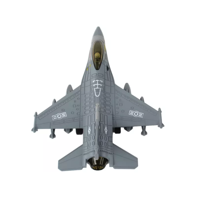 LEAN TOYS Modellino di aereo a frizione, blu navy o grigio