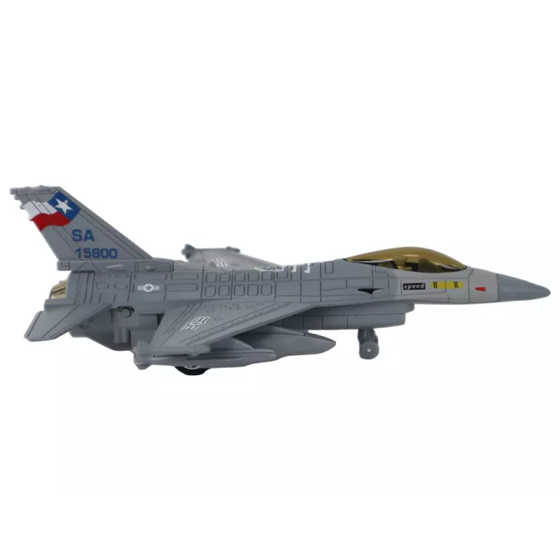 LEAN TOYS Modellino di aereo a frizione, blu navy o grigio
