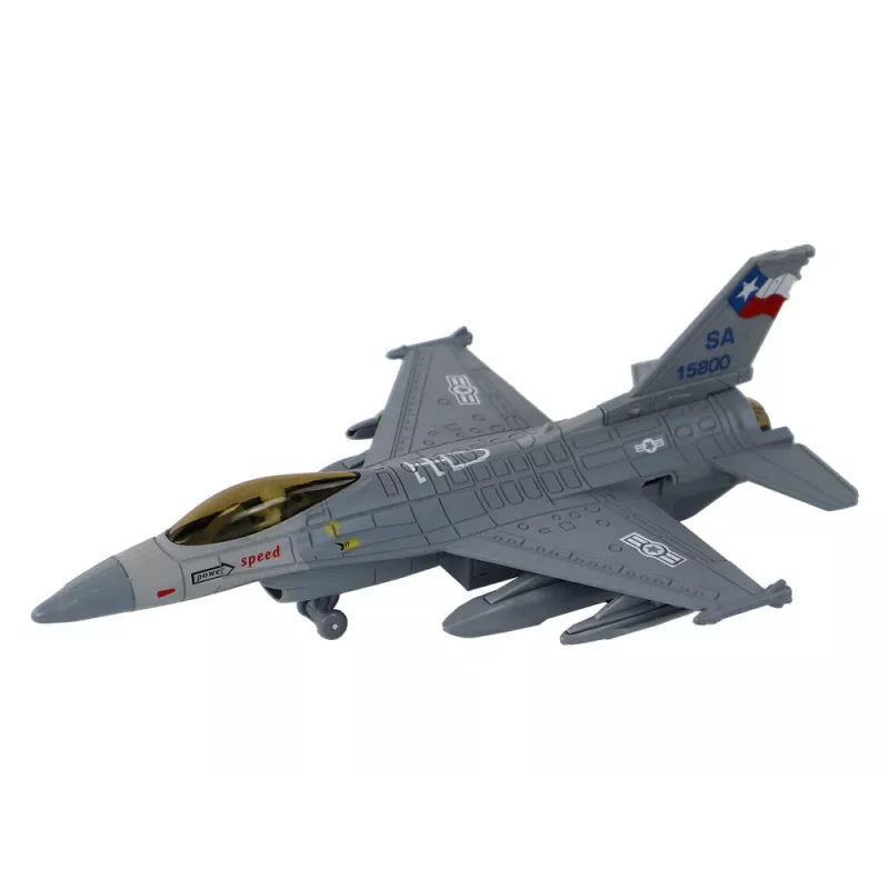 LEAN TOYS Modellino di aereo a frizione, blu navy o grigio