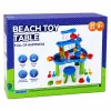 LEAN TOYS Tavolo d'acqua multilevel con sgabello, accessori e formine, 63 cm