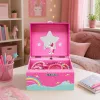LEAN TOYS Carillon portagioie unicorno rotante rosa