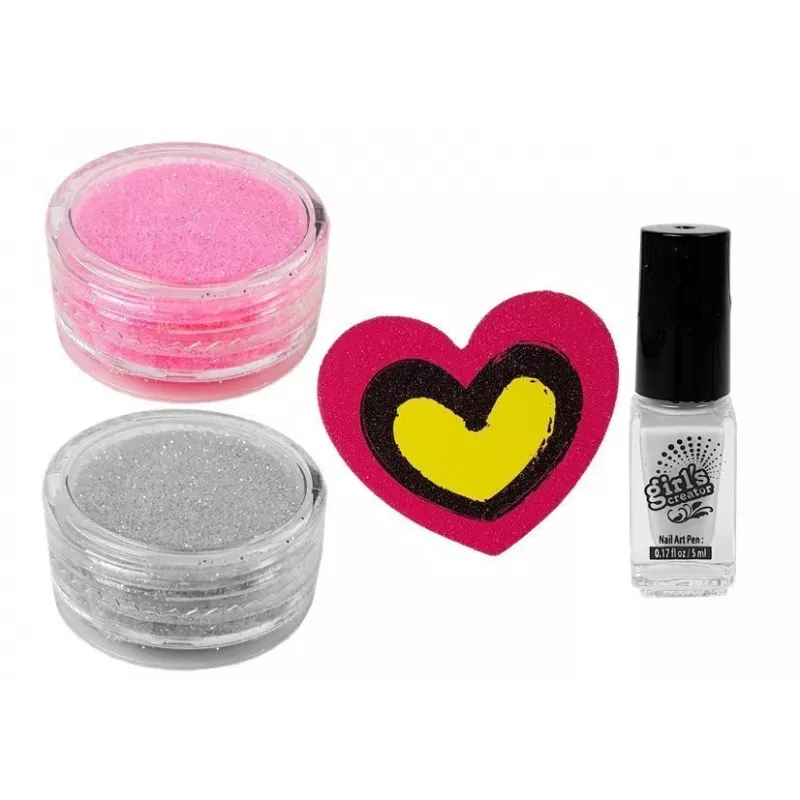 LEAN TOYS Set smalto con dispenser e smalto glitter