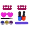 LEAN TOYS Set smalti per unghie con formine, lampada, lima e glitter