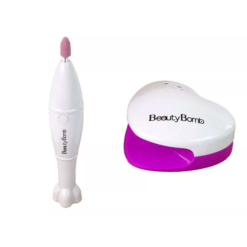 LEAN TOYS Set smalti per unghie con formine, lampada, lima e glitter