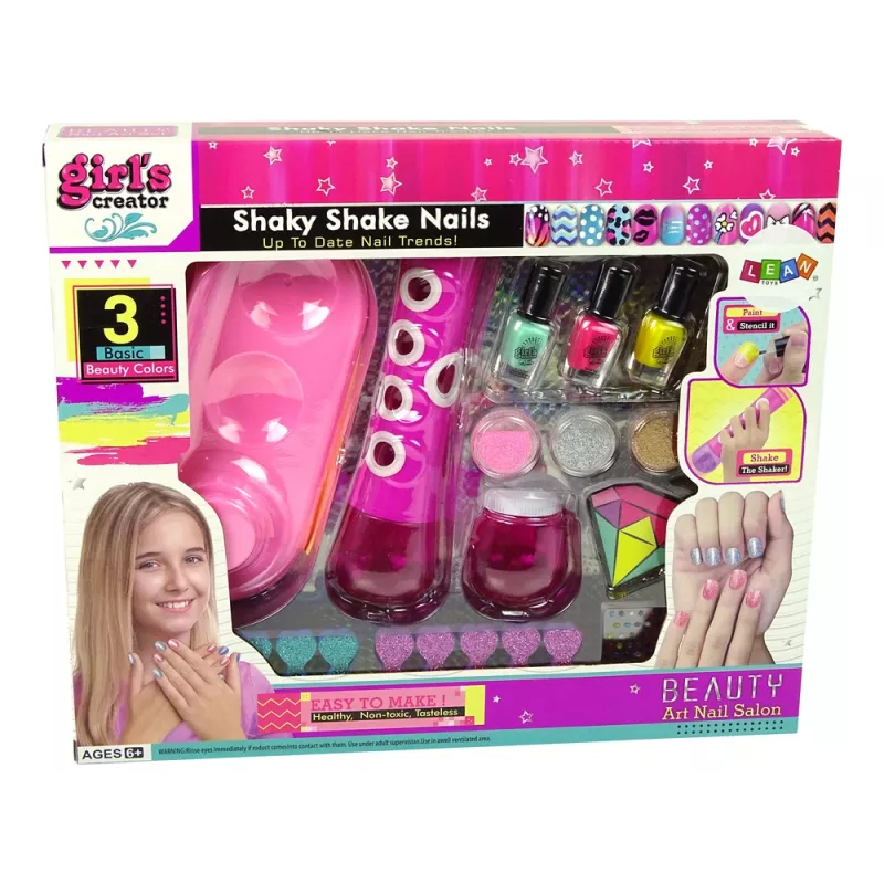 LEAN TOYS Set smalto per unghie dispenser glitter adesivi per unghie