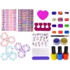 LEAN TOYS Set smalti per unghie con smalti, adesivi, stencil e glitter