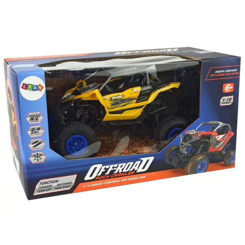 LEAN TOYS Radiocomando off-road 2,4 GHz 1:16 giallo