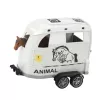 LEAN TOYS Veicolo offroad con rimorchio per cavalli, figura, luci e suoni