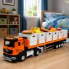 LEAN TOYS camion per trasporto alimenti arancione 1:40 modello in pressofusione
