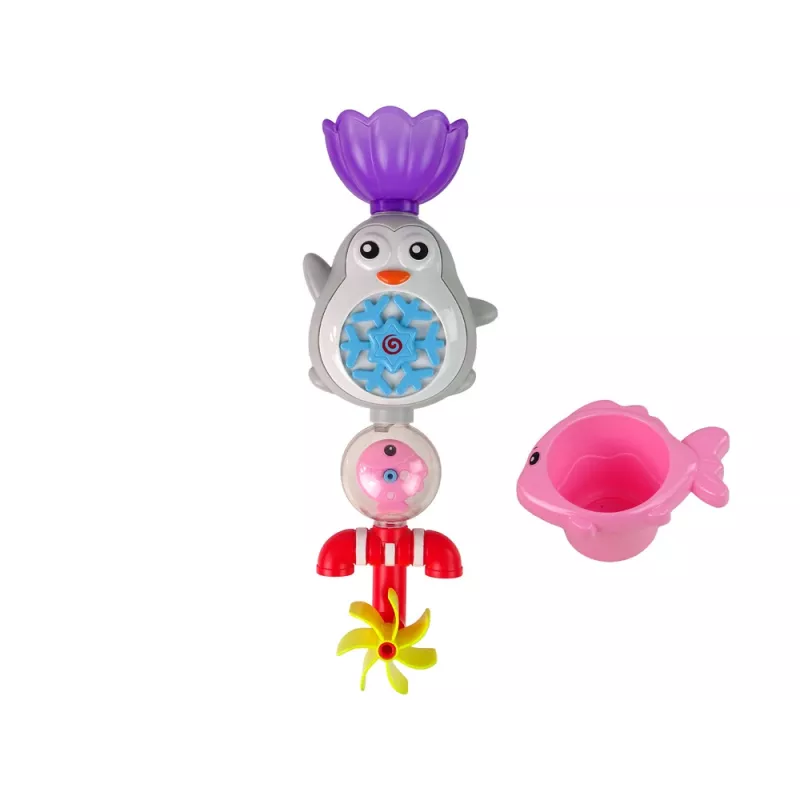LEAN TOYS Giocattolo da bagno pinguino per bambini