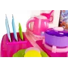 LEAN TOYS Cucina rosa con pentole ad acqua, alimenti e suoni