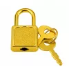 LEAN TOYS forziere del tesoro in plastica per bambini con lucchetto e 2 chiavi, decorato oro