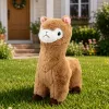 LEAN TOYS Alpaca di peluche con pelo morbido beige 28 cm