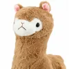 LEAN TOYS Alpaca di peluche con pelo morbido beige 28 cm