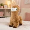 LEAN TOYS Alpaca di peluche con pelo morbido beige 28 cm