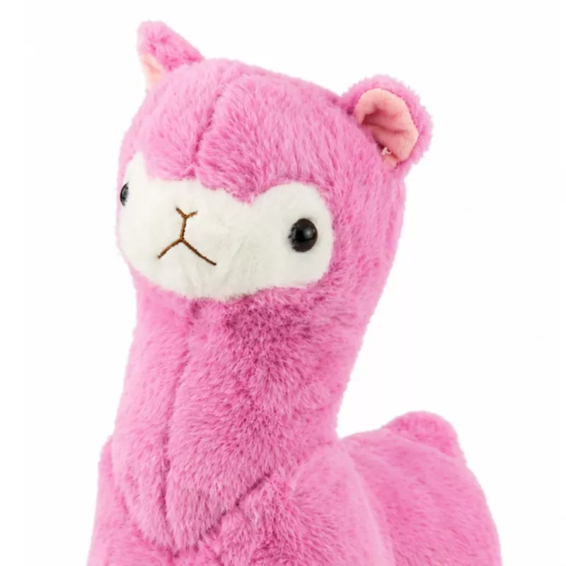 LEAN TOYS Peluche alpaca lama – ultra morbido e coccoloso rosa 28 cm
