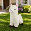 LEAN TOYS alpaca di peluche pelo bianco morbido 28 cm