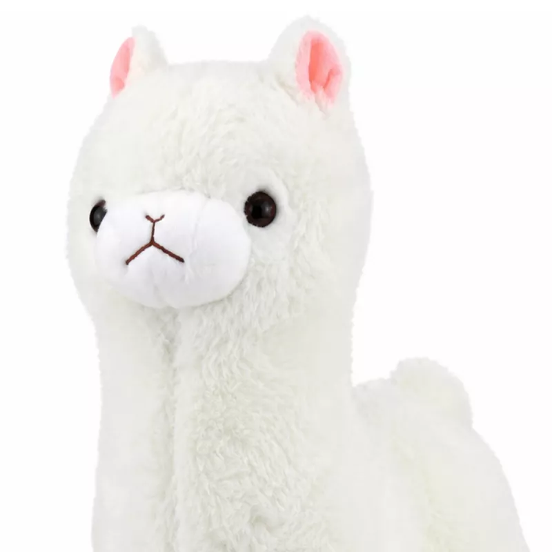 LEAN TOYS alpaca di peluche pelo bianco morbido 28 cm