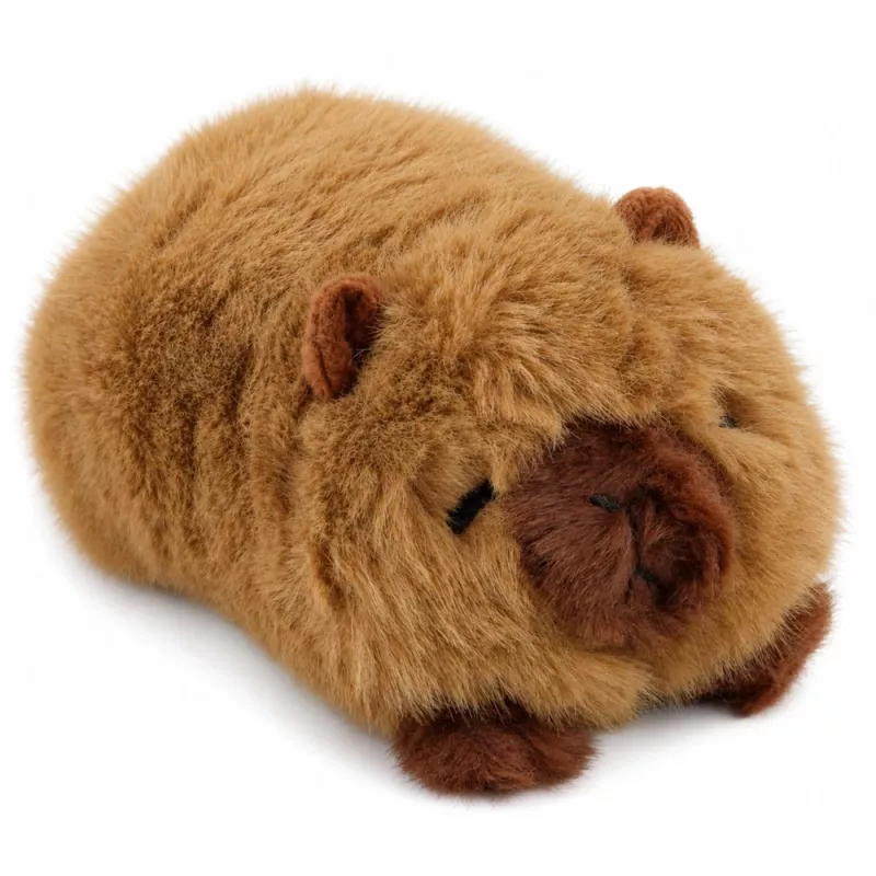LEAN TOYS Capibara di peluche mascotte animale peluche marrone 16 cm