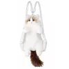 LEAN TOYS Zaino peluche gatto mascotte con spallacci regolabili e zampe in silicone bianco 50cm