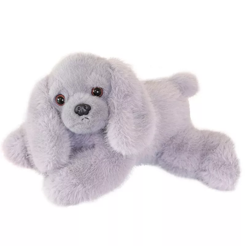 LEAN TOYS Peluche cane Cocker Spaniel con zampe appesantite, grigio, 30 cm