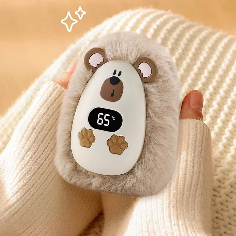 LEAN TOYS Scaldamani peluche riccio ricaricabile beige 45°C / 55°C / 65°C