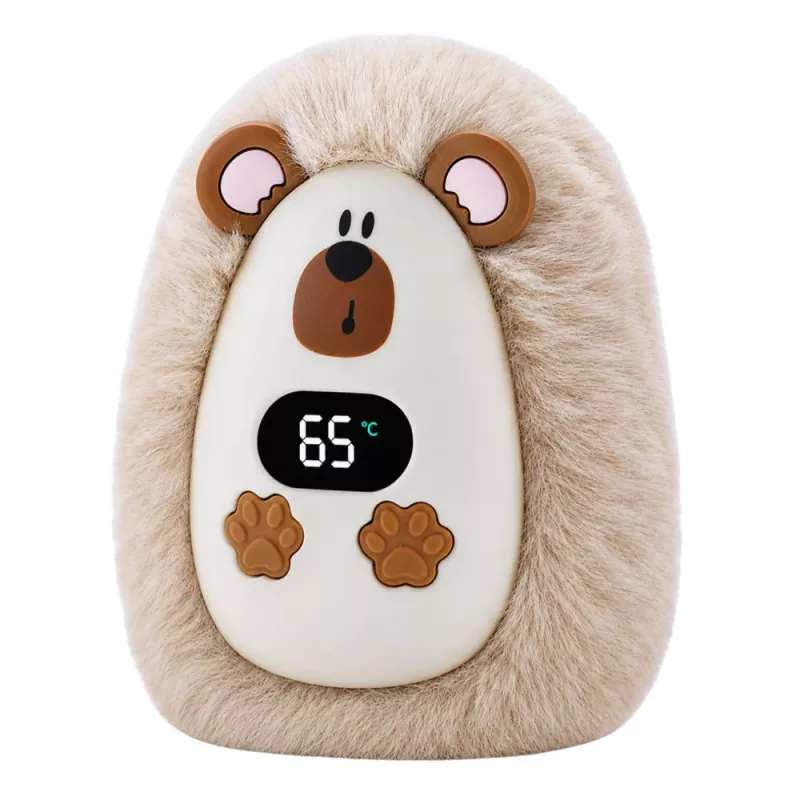 LEAN TOYS Scaldamani peluche riccio ricaricabile beige 45°C / 55°C / 65°C