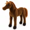 LEAN TOYS Peluche cavallo marrone scuro 40 cm x 37 cm