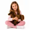 LEAN TOYS Peluche cavallo marrone scuro 40 cm x 37 cm
