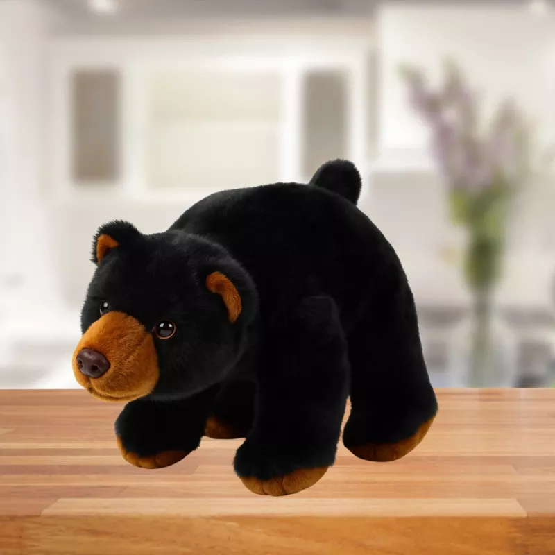 LEAN TOYS Mascotte di peluche orso nero 28cm