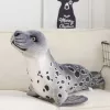 LEAN TOYS Peluche mascotte animale da coccola foca grigio 37 cm