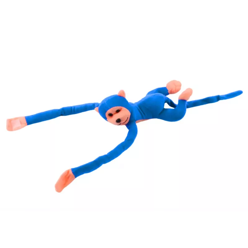 LEAN TOYS mascotte peluche cane con suono, blu 80 cm