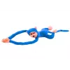 LEAN TOYS mascotte peluche cane con suono, blu 80 cm
