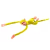 LEAN TOYS Peluche scimmia mascotte con suono, giallo 80 cm