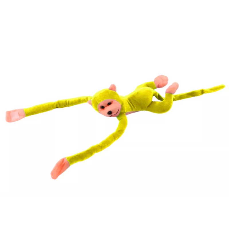 LEAN TOYS Peluche scimmia mascotte con suono, giallo 80 cm