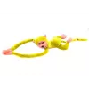 LEAN TOYS Peluche scimmia mascotte con suono, giallo 80 cm