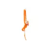 LEAN TOYS Peluche cane con mascotte neonato, arancione con suono 70 cm